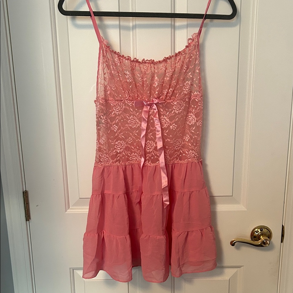Delicates Pink Lace and Satin Chemise